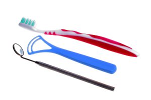 Toothbrush and Tongue Scraper